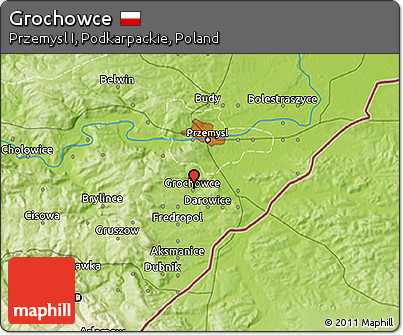 Physical 3D Map of Grochowce