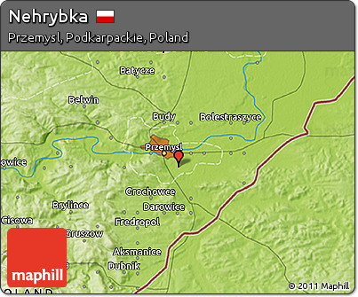 Physical 3D Map of Nehrybka