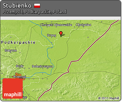 Physical 3D Map of Stubienko