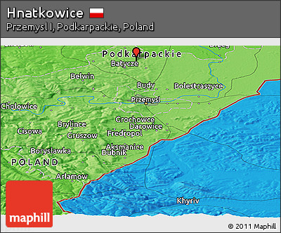 Political Panoramic Map of Hnatkowice