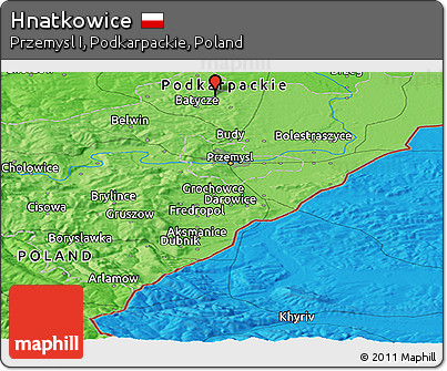 Political Panoramic Map of Hnatkowice