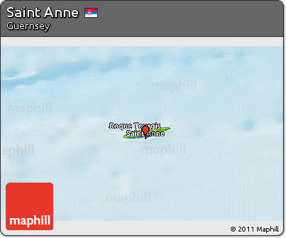 Physical Panoramic Map of Saint Anne