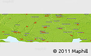 Physical Panoramic Map of the area around 49° 43' 37" N, 32° 22' 30" E