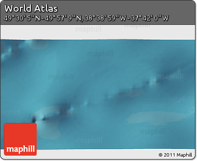 Satellite 3D Map of the Area around 49° 43' 37" N, 38° 10' 29" W