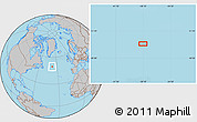 Gray Location Map of the area around 49° 43' 37" N, 38° 10' 29" W