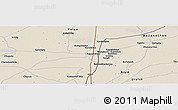 Shaded Relief Panoramic Map of the area around 49° 43' 37" N, 46° 49' 30" E