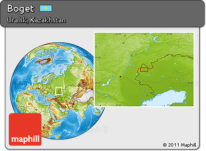 Physical Location Map of Boget