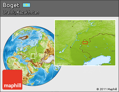 Physical Location Map of Boget