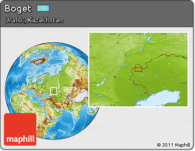 Physical Location Map of Boget