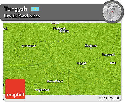 Physical Panoramic Map of Tungysh