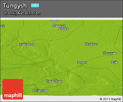 Physical Panoramic Map of Tungysh