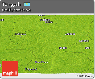 Physical Panoramic Map of Tungysh