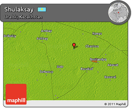 Physical 3D Map of Shulaksay