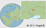 Savanna Style Location Map of the area around 49° 43' 37" N, 49° 22' 30" E
