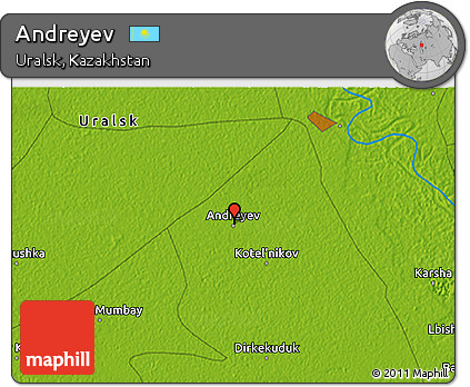 Physical 3D Map of Andreyev