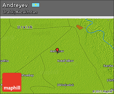 Physical 3D Map of Andreyev