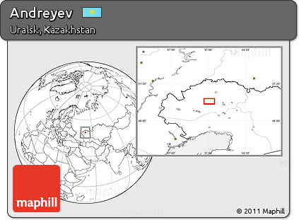 Blank Location Map of Andreyev