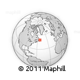 Outline Map of the Area around 49° 43' 37" N, 52° 37' 30" W, rectangular outline