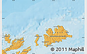 Political Map of the area around 49° 43' 37" N, 54° 19' 30" W
