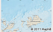 Shaded Relief Map of the area around 49° 43' 37" N, 54° 19' 30" W