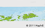 Physical Panoramic Map of Island Harbour