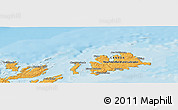 Political Panoramic Map of the area around 49° 43' 37" N, 54° 19' 30" W