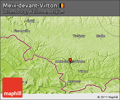 Physical 3D Map of Meix-devant-Virton
