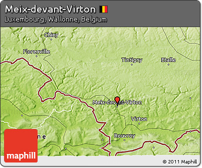 Physical 3D Map of Meix-devant-Virton
