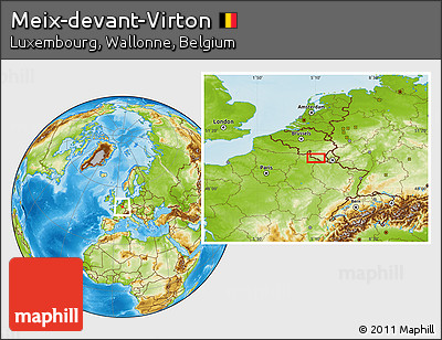 Physical Location Map of Meix-devant-Virton