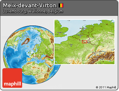 Physical Location Map of Meix-devant-Virton