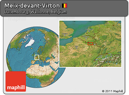 Satellite Location Map of Meix-devant-Virton