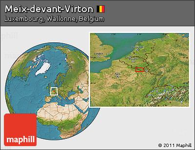 Satellite Location Map of Meix-devant-Virton