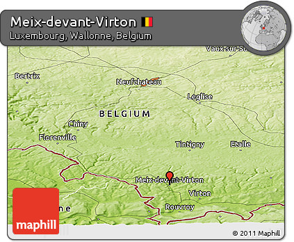 Physical Panoramic Map of Meix-devant-Virton