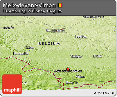 Physical Panoramic Map of Meix-devant-Virton