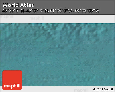 Satellite 3D Map of the Area around 49° 43' 37" N, 61° 7' 30" W