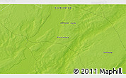 Physical 3D Map of the area around 49° 43' 37" N, 62° 58' 30" E