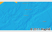 Political 3D Map of the area around 49° 43' 37" N, 62° 58' 30" E