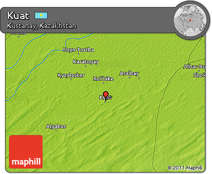 Physical 3D Map of Kuat