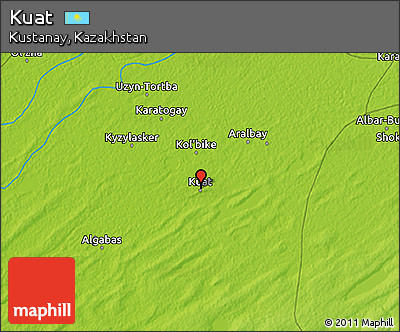 Physical 3D Map of Kuat
