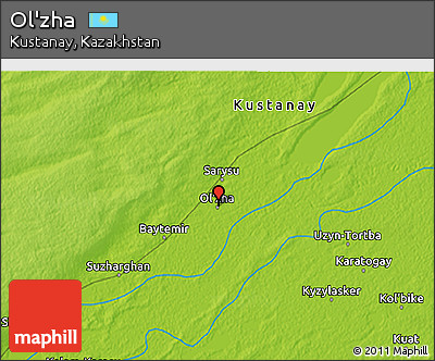 Physical 3D Map of Ol'zha