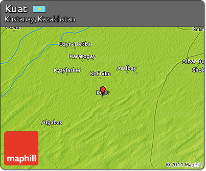 Physical 3D Map of Kuat
