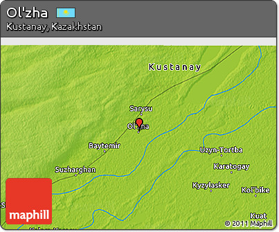 Physical 3D Map of Ol'zha