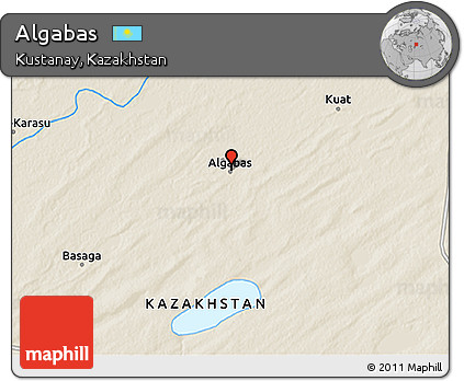 Shaded Relief 3D Map of Algabas