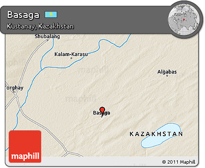 Shaded Relief 3D Map of Basaga