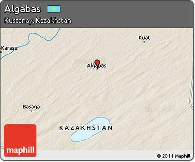 Shaded Relief 3D Map of Algabas