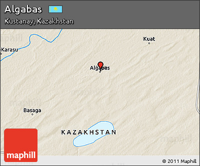 Shaded Relief 3D Map of Algabas