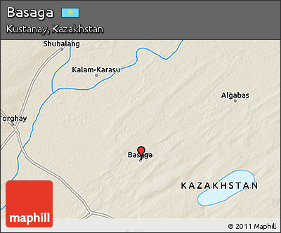 Shaded Relief 3D Map of Basaga