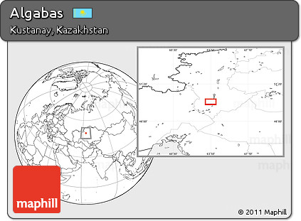 Blank Location Map of Algabas