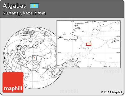 Blank Location Map of Algabas