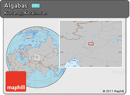 Gray Location Map of Algabas